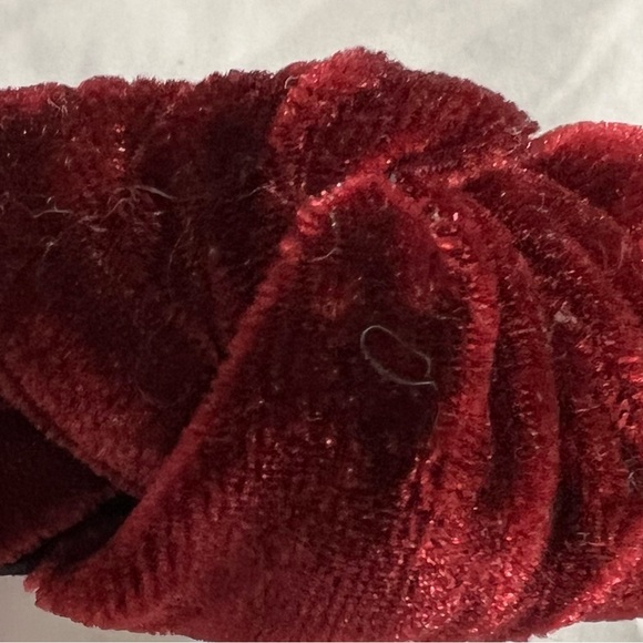 Lele Sadoughi Velvet Knot Headband Deep Wine Red main image 8